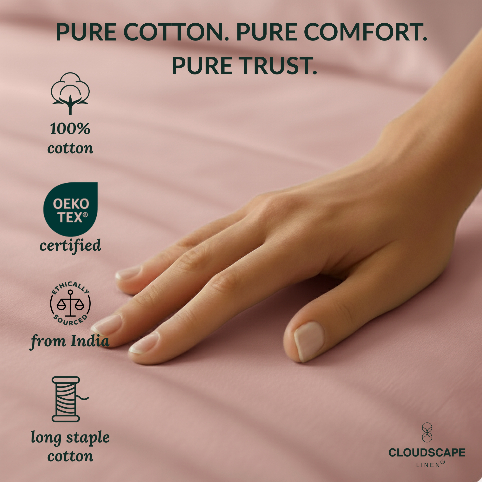 400 Thread Count Egyptian Cotton : Sepia Rose Bedsheet Set