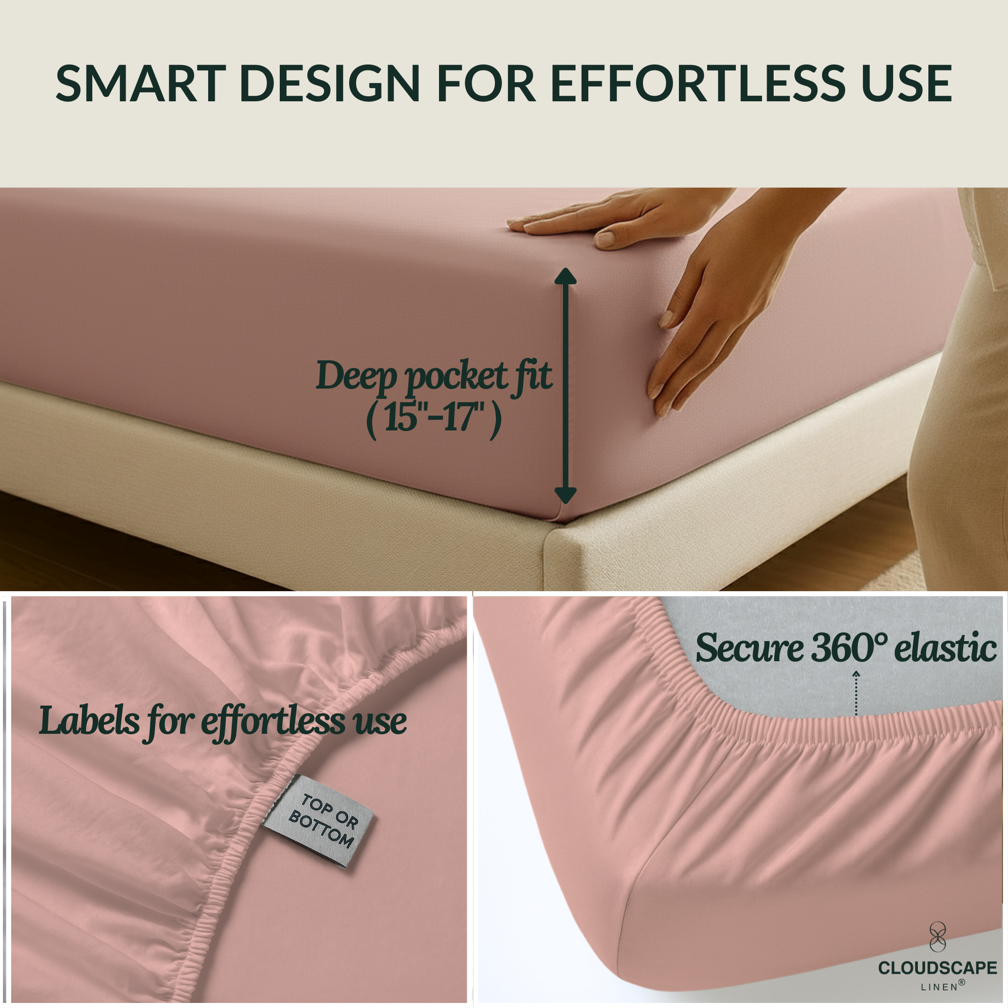 400 Thread Count Egyptian Cotton : Sepia Rose Bedsheet Set