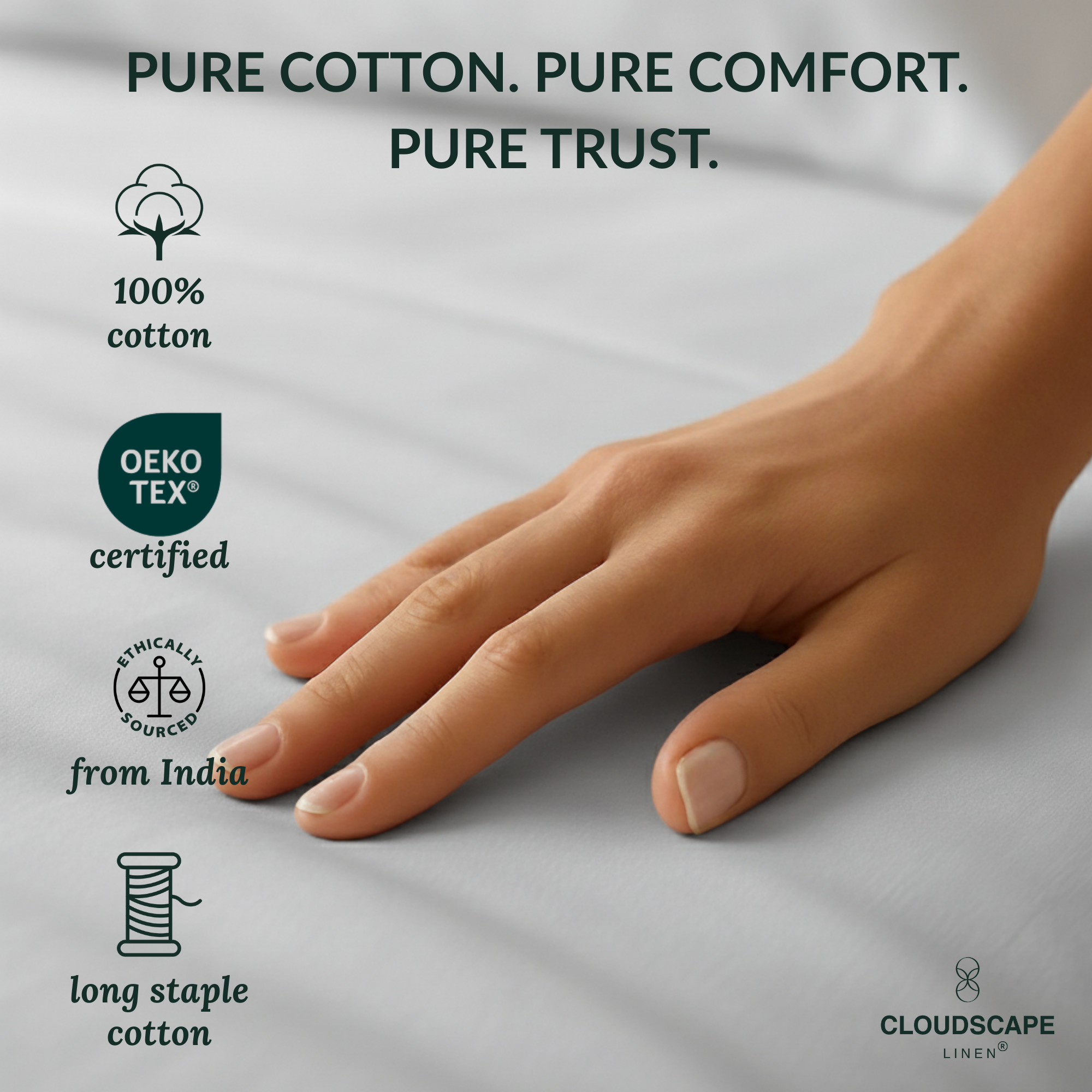 400 Thread Count Egyptian Cotton : Silver Bedsheet Set