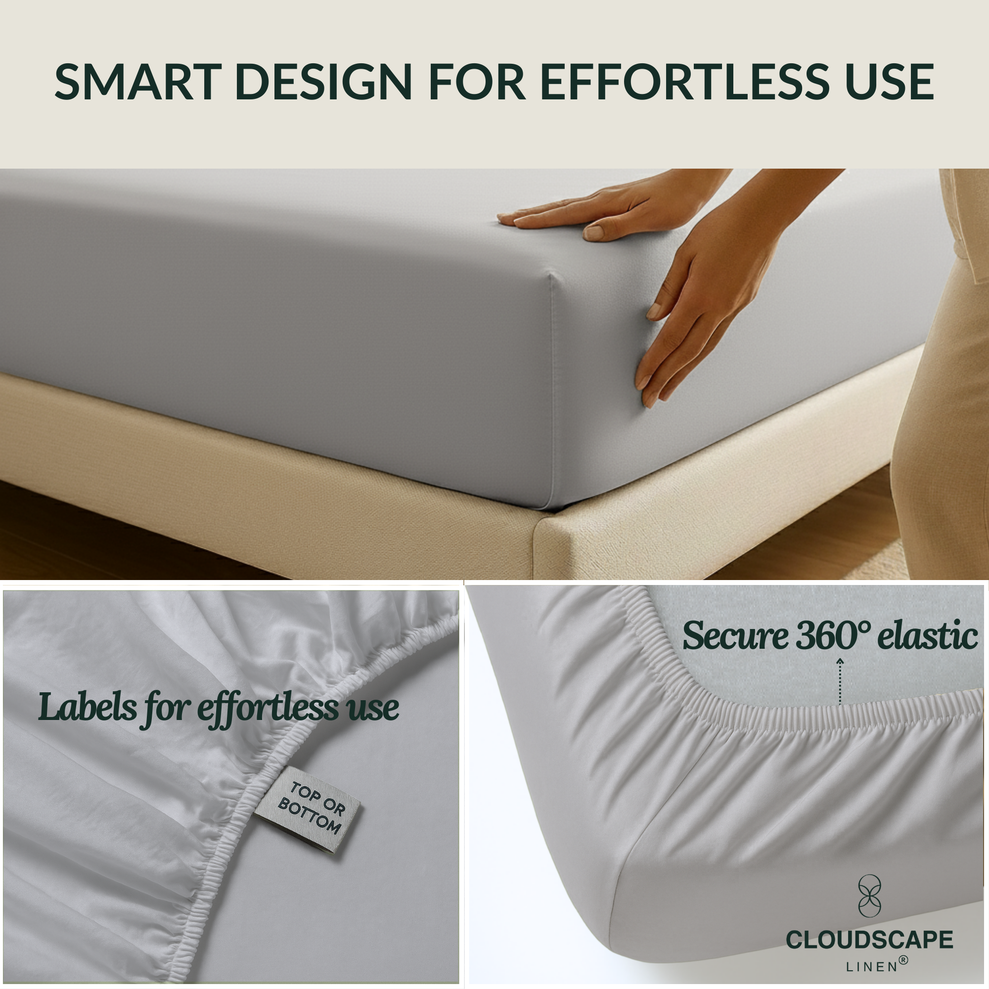 400 Thread Count Egyptian Cotton : Silver Bedsheet Set