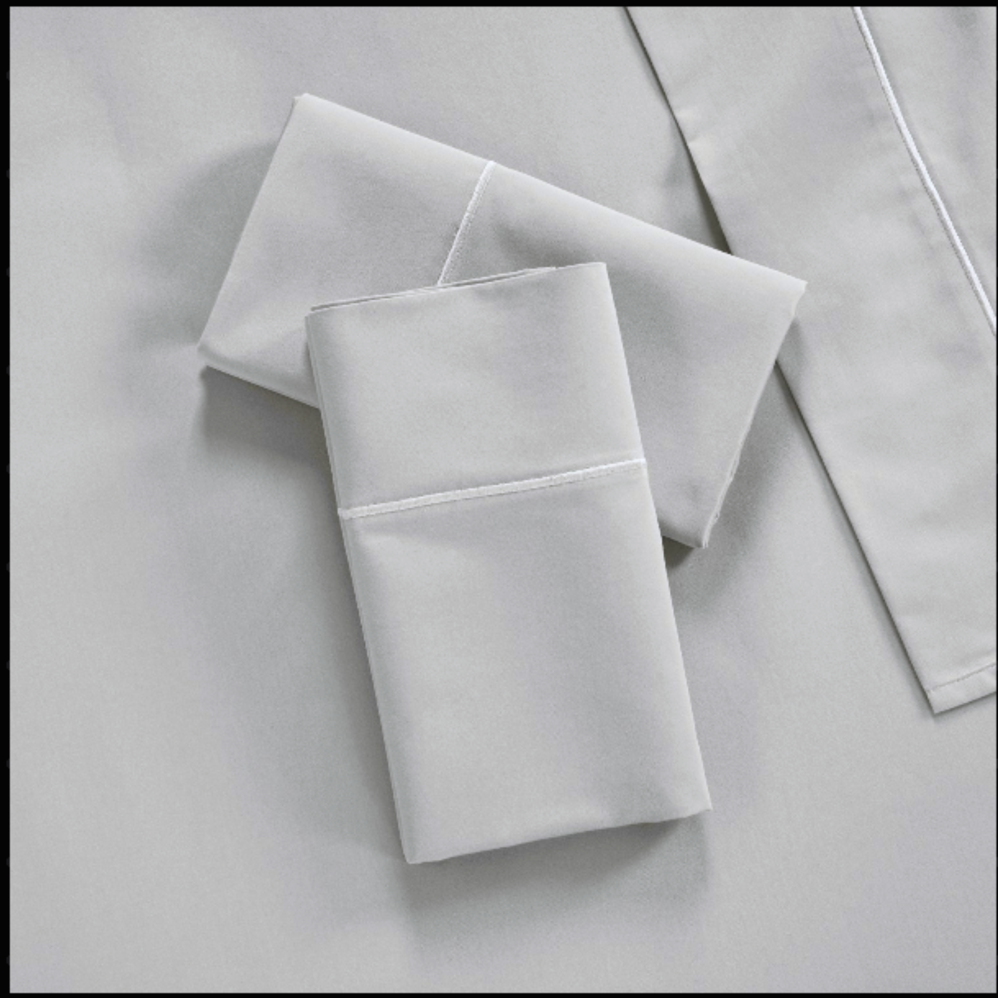1000 Thread Count Egyptian Cotton : Silver Pillow Case - 2 Piece