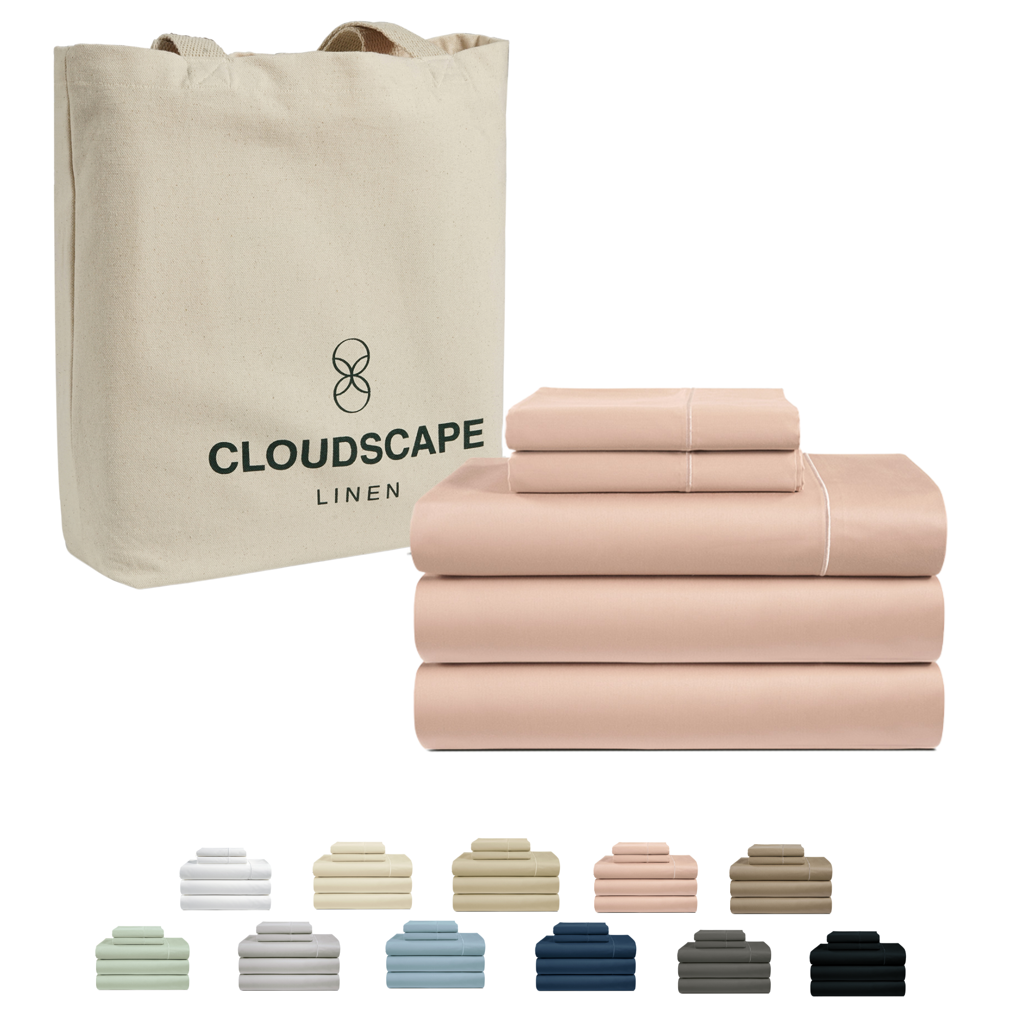 1000 Thread Count Egyptian Cotton : Sepia Rose Bedsheet Set