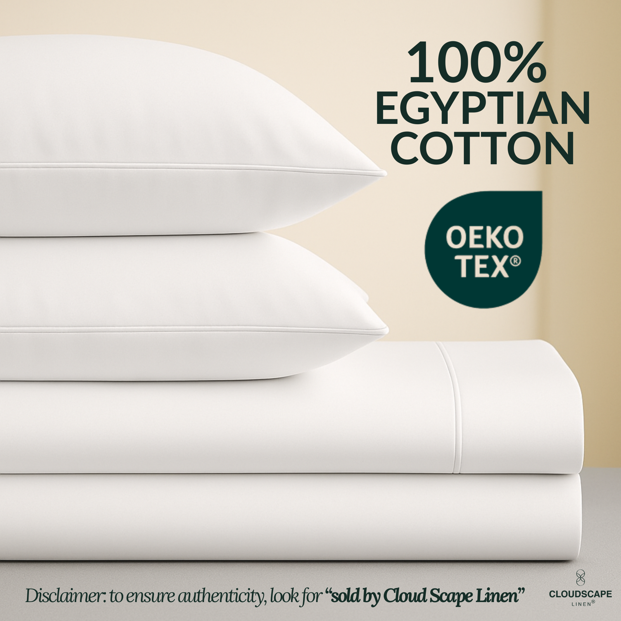 1000 Thread Count Egyptian Cotton : White Bedsheet Set