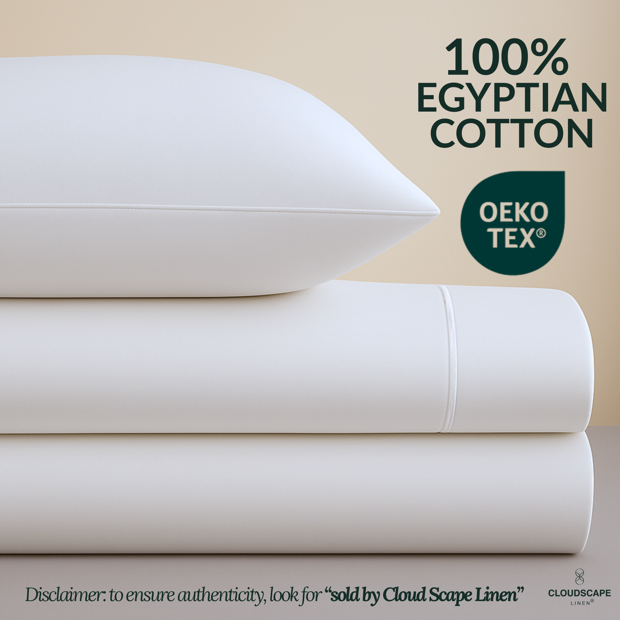 1000 Thread Count Egyptian Cotton : White Bedsheet Set