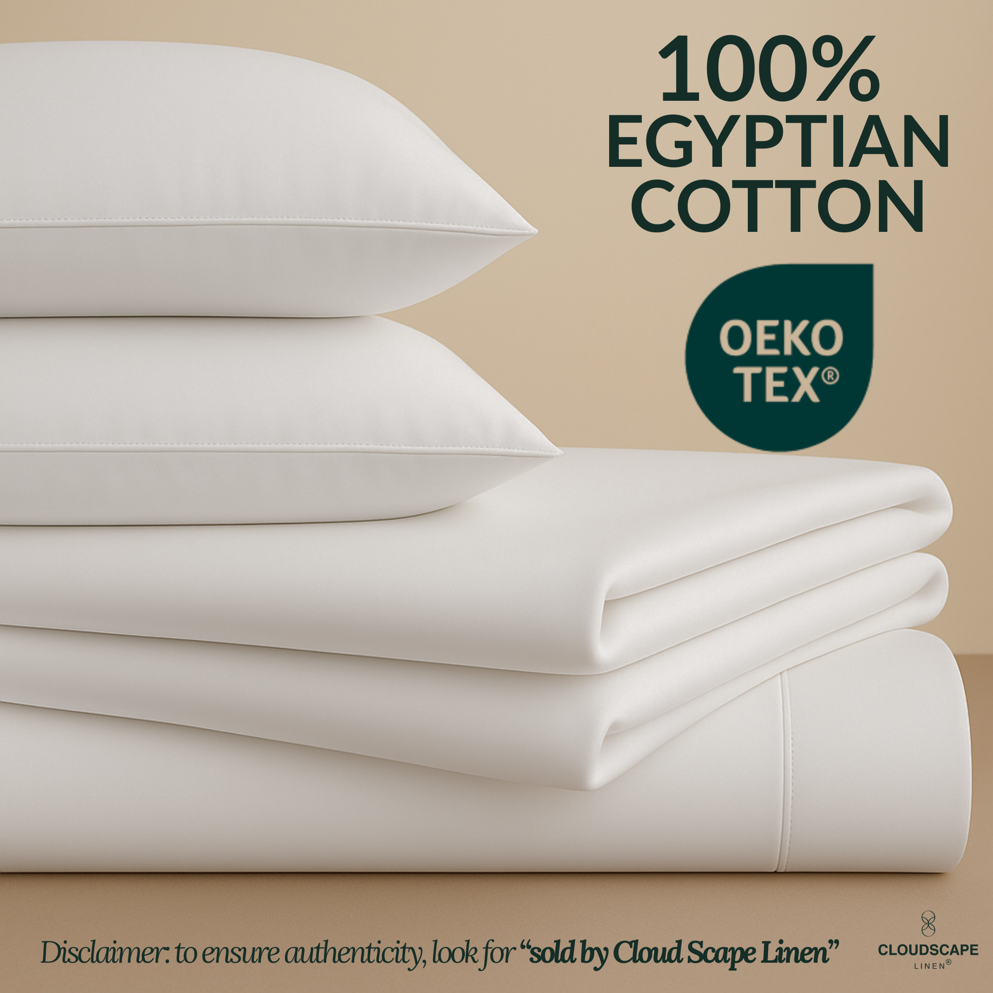 1000 Thread Count Egyptian Cotton : White Bedsheet Set