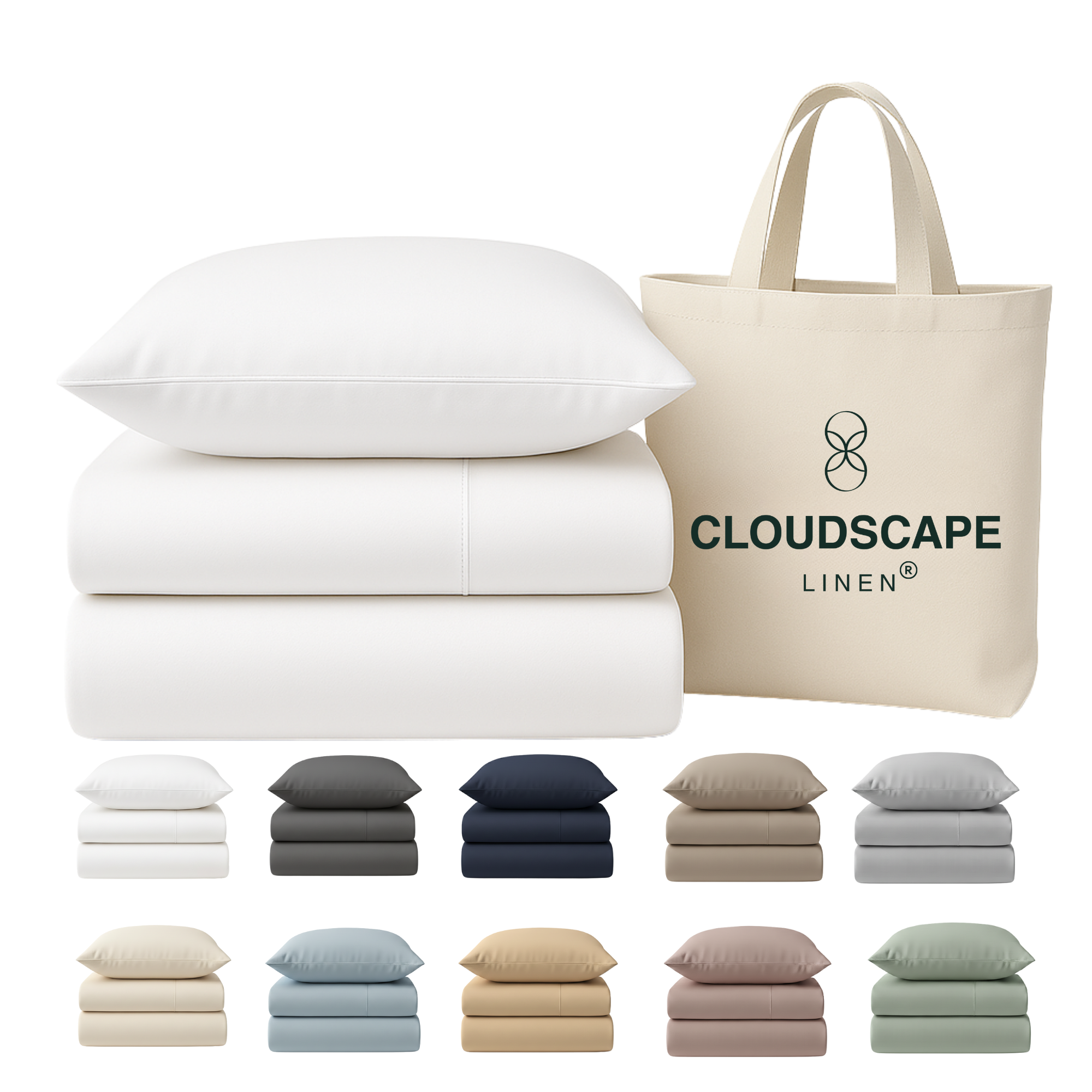 400 Thread Count Egyptian Cotton : White Bedsheet Set