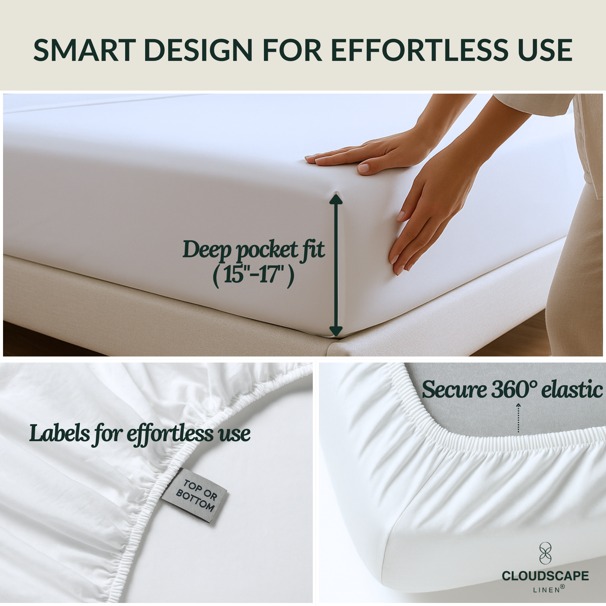 400 Thread Count Egyptian Cotton : White Bedsheet Set