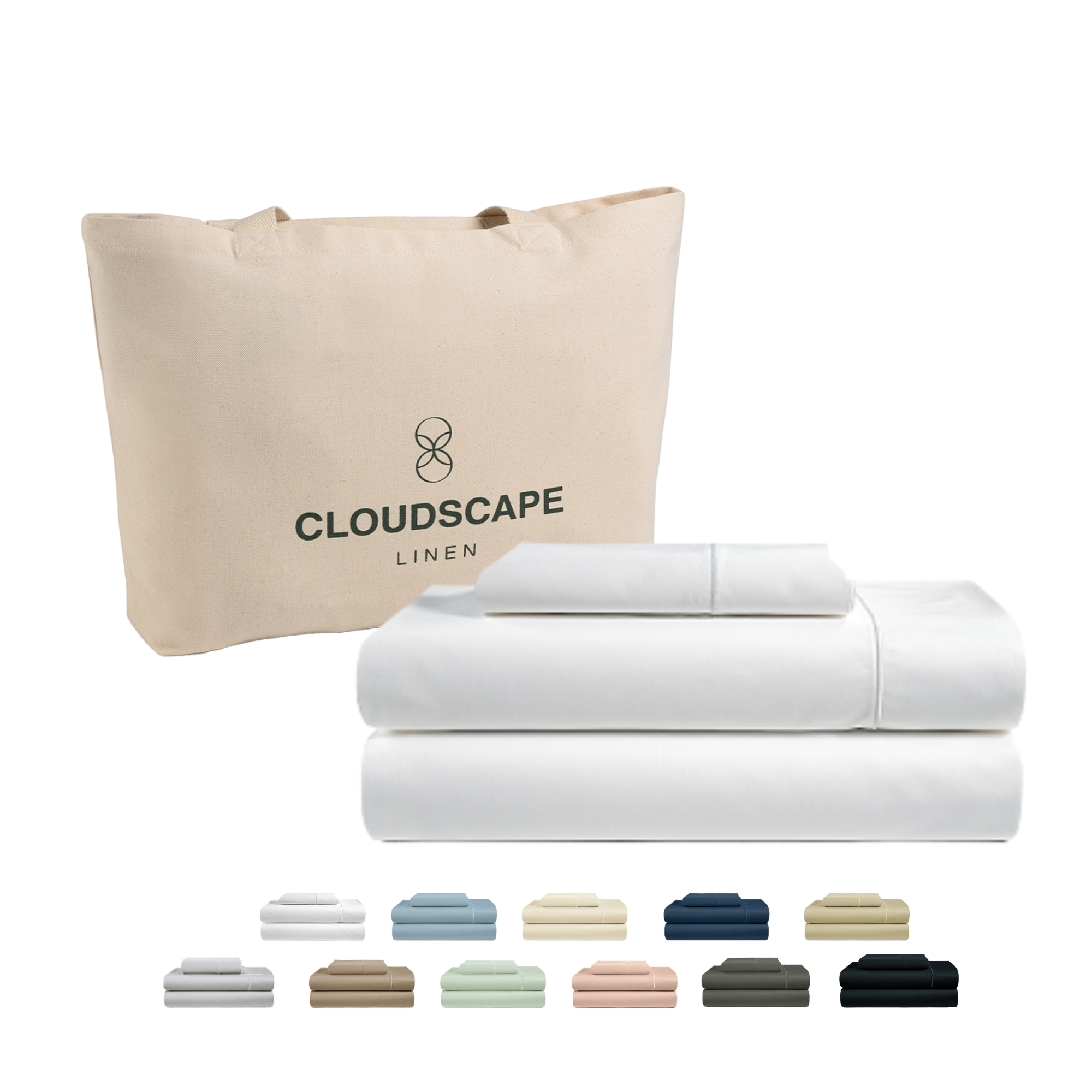 1000 Thread Count Egyptian Cotton : White Bedsheet Set