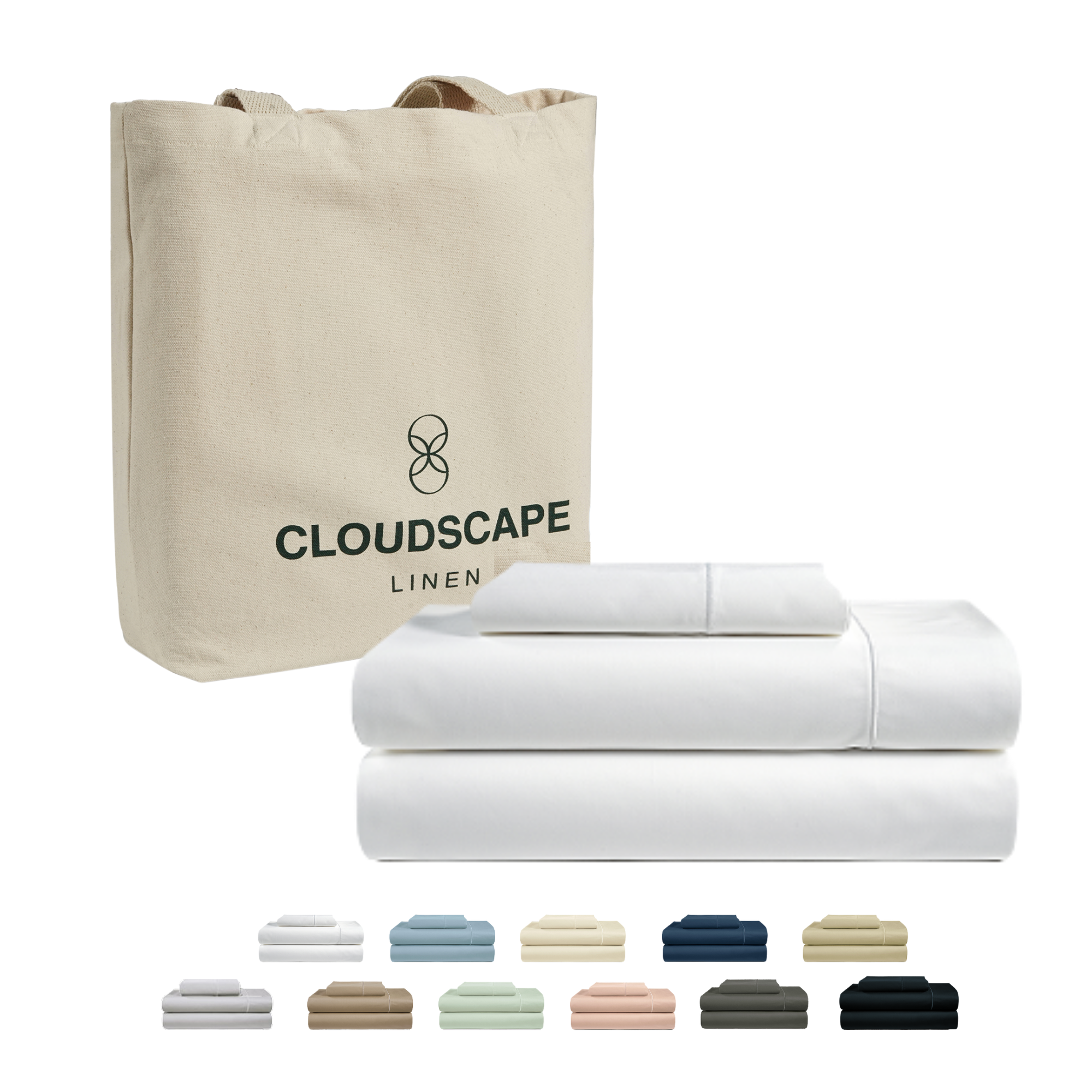 1000 Thread Count Egyptian Cotton : White Bedsheet Set