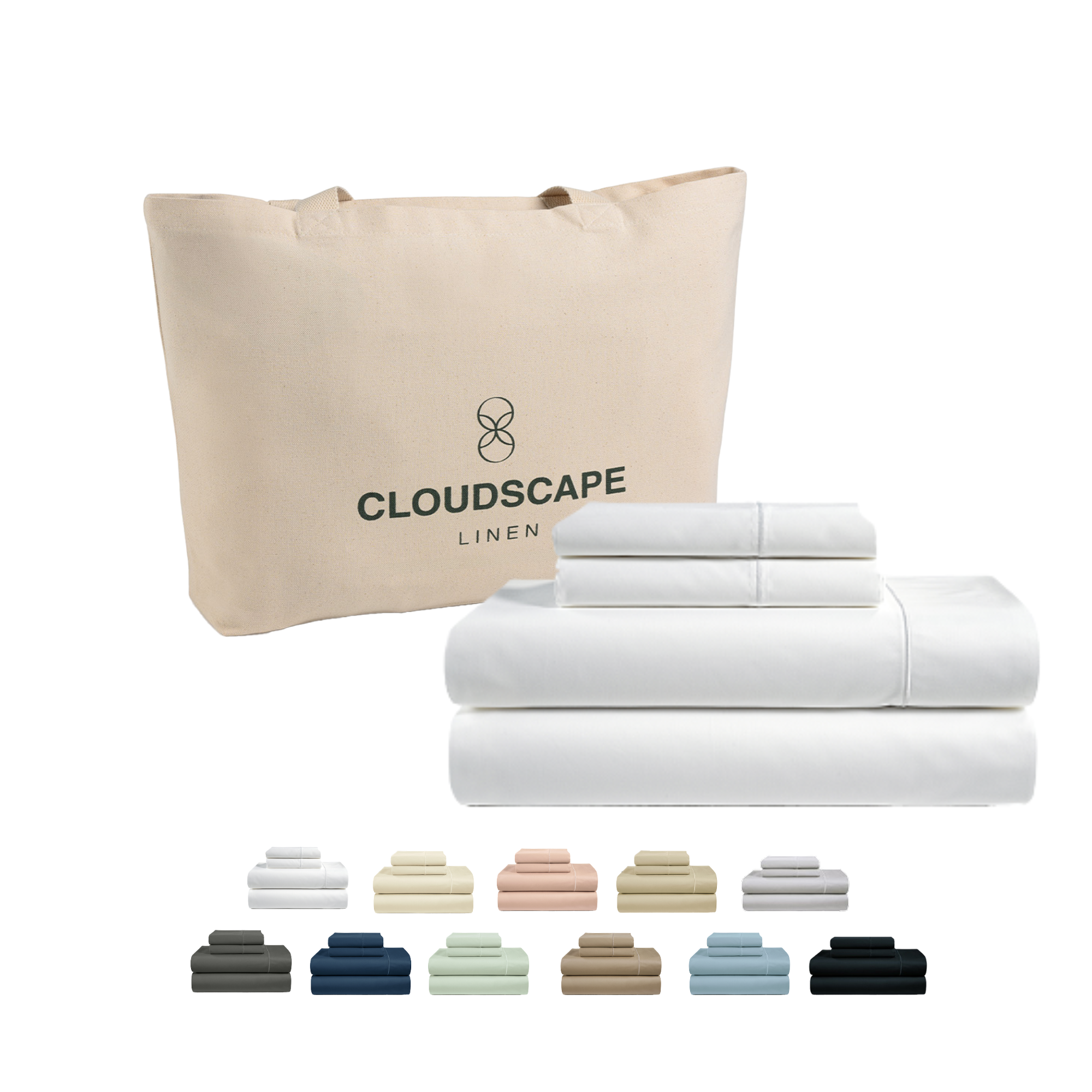 1000 Thread Count Egyptian Cotton : White Bedsheet Set